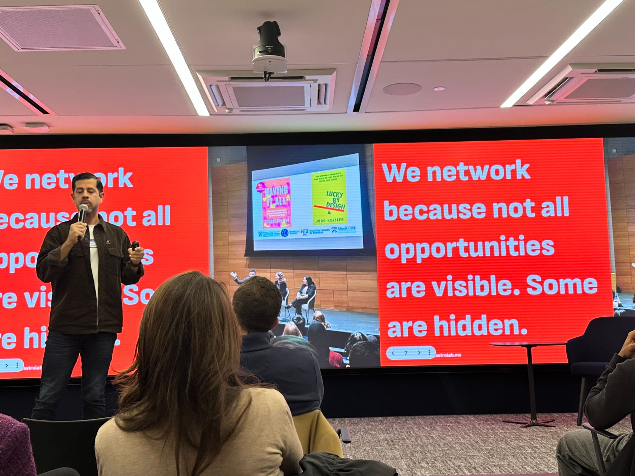 Andres Oliveros speaking at ASCENSO Becoming Unforgettable event