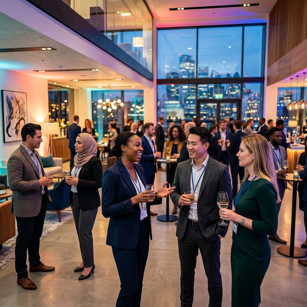 ASCENSO community members connecting at an NYC networking event
